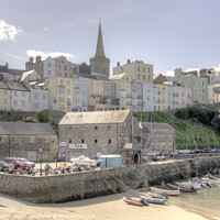 Buy canvas prints of The Pastel Shades of Tenby  by Rob Hawkins