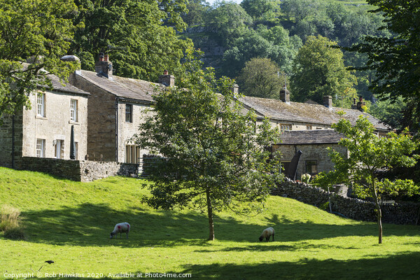 Kettlewell Cottages Picture Board by Rob Hawkins