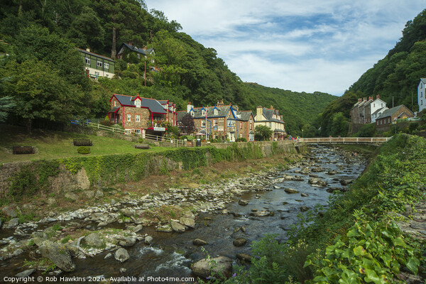 Lynmouth Riverside Picture Board by Rob Hawkins