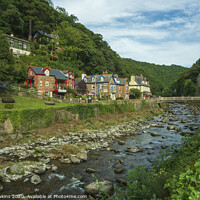 Buy canvas prints of Lynmouth Riverside by Rob Hawkins