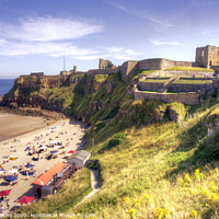 Buy canvas prints of Tynemouth Castle Beach by Rob Hawkins