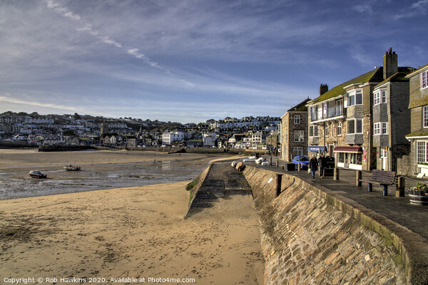 St Ives Beach Wall  Picture Board by Rob Hawkins