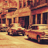 Buy canvas prints of Havana Red Convoy by Rob Hawkins