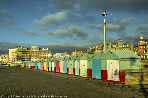 Beach Huts at Hove Picture Board by Rob Hawkins