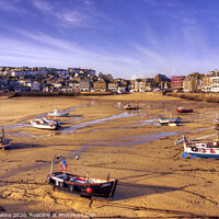 Buy canvas prints of St Ives beach boats           by Rob Hawkins