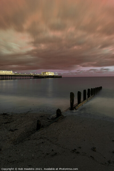 Worthing Pier Portrait Picture Board by Rob Hawkins