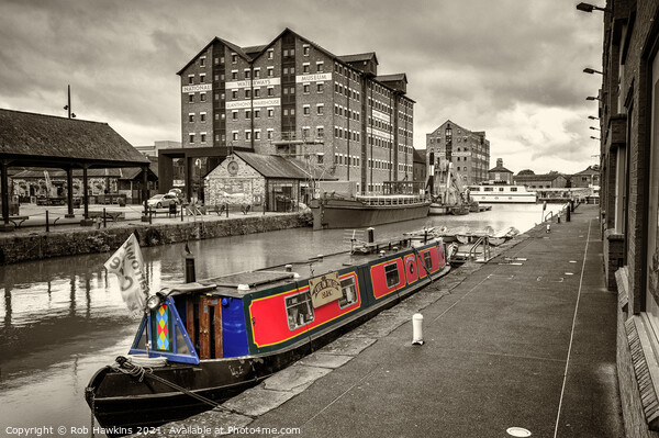 Gloucester docks barge Picture Board by Rob Hawkins