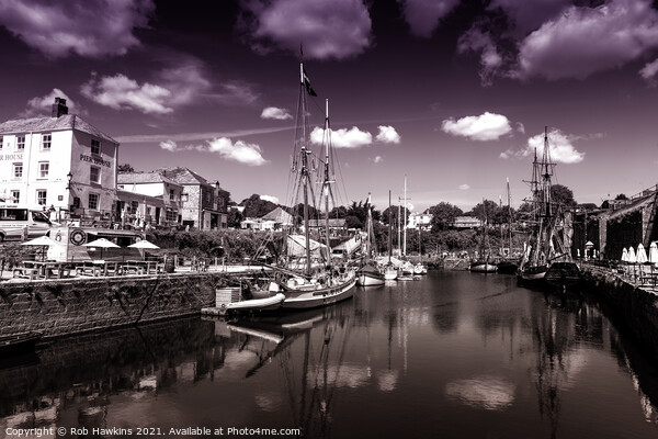 Charlestown Harbour toned  Picture Board by Rob Hawkins