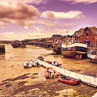 Buy canvas prints of Padstow Harbour Fishing boats  by Rob Hawkins