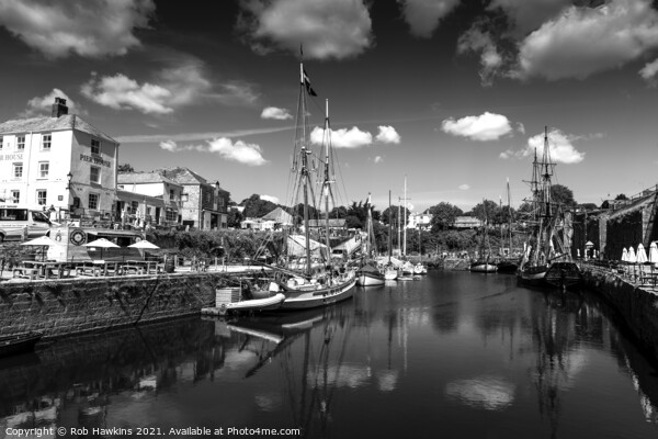 Charlestown in Mono Picture Board by Rob Hawkins