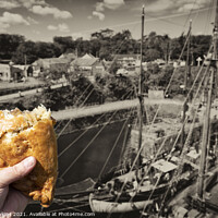 Buy canvas prints of Cornish Harbour Pasty  by Rob Hawkins