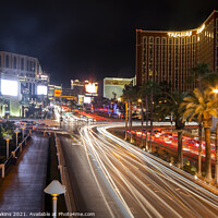 Buy canvas prints of Light Trails on the strip  by Rob Hawkins