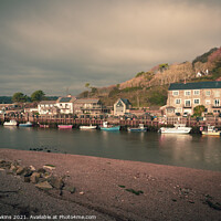 Buy canvas prints of Seaton Harbour Cottages by Rob Hawkins