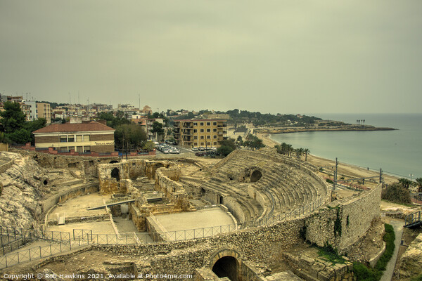 Tarragona Amphitheatre Picture Board by Rob Hawkins