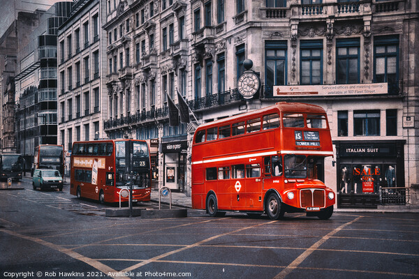 Fleet St Routemaster  Picture Board by Rob Hawkins