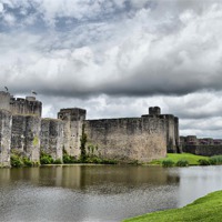 Buy canvas prints of Caerphilly Castle by Alexia Miles