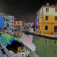 Buy canvas prints of Burano Canal by les tobin