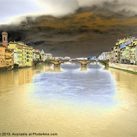 Buy canvas prints of Storm over The Arno by les tobin