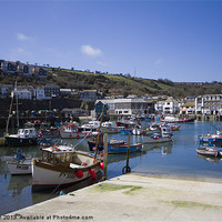 Buy canvas prints of Mevagissey Harbour by les tobin