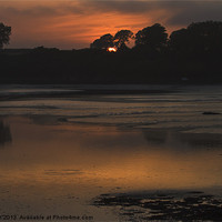 Buy canvas prints of Carew Sunset by les tobin