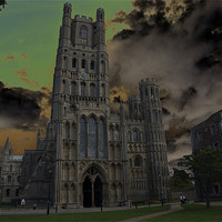 Buy canvas prints of Ely Cathedral by les tobin