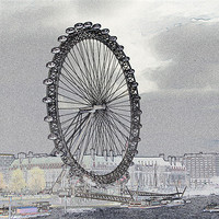 Buy canvas prints of A different London eye by les tobin