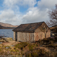 Buy canvas prints of The Boathouse, Loch Muick by Douglas Kerr