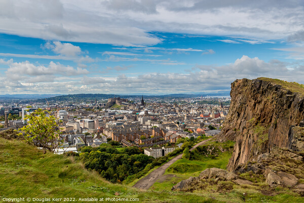Edinburgh and Salisbury Crags Picture Board by Douglas Kerr