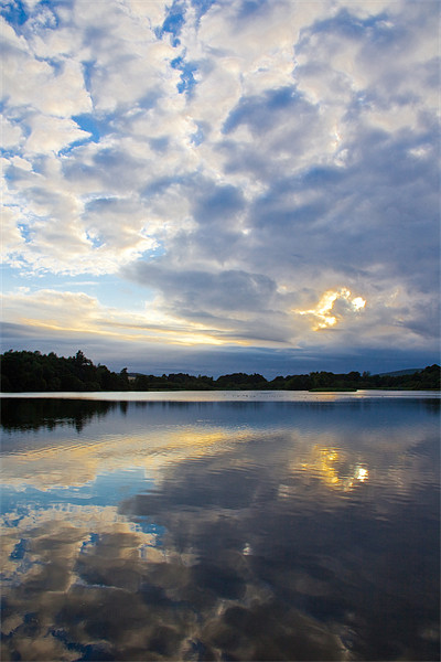 Sunset over Balgavies Loch, Forfar, Angus Picture Board by Douglas Kerr