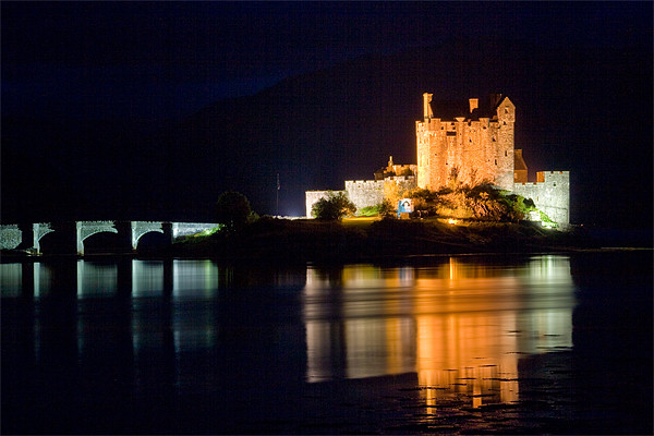 Eilean Donan Castle at Night Picture Board by Douglas Kerr