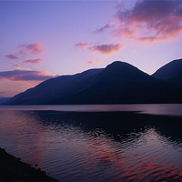Buy canvas prints of Sunset on Loch Lochy, Scottish Highlands by Douglas Kerr