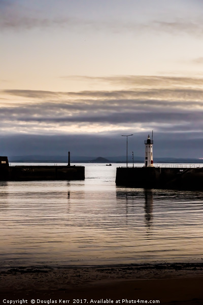 Anstruther Harbour lighthouse at sunset  Picture Board by Douglas Kerr