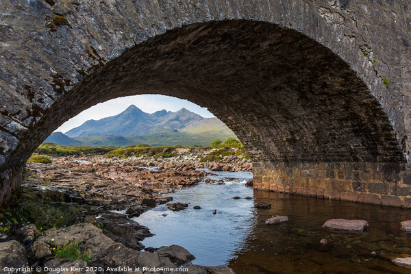 View of Sgùrr nan Gillean from Sligachan bridge, Skye Picture Board by Douglas Kerr