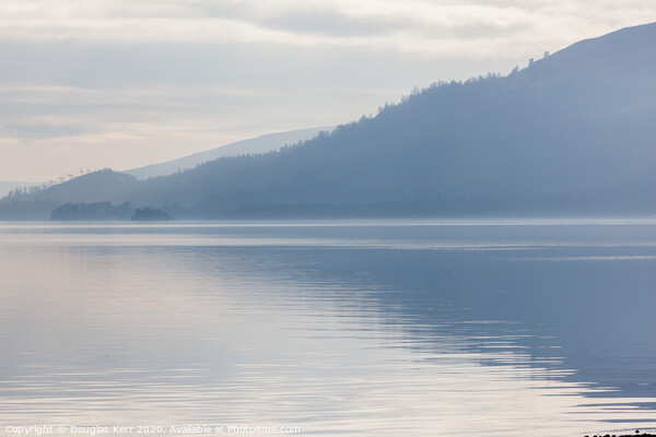 Misty reflections on Loch Lomond Picture Board by Douglas Kerr