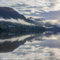Buy canvas prints of Loch Goil and Lochgoilhead morning reflection. by Douglas Kerr