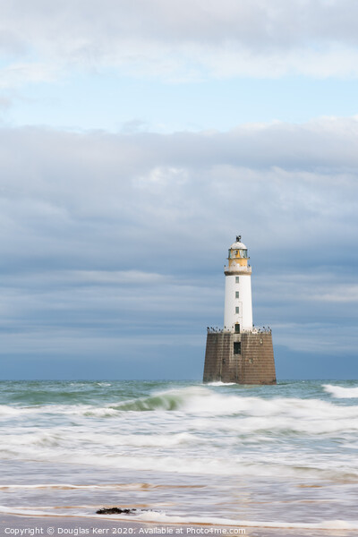 Rattray Head Lighthouse, right, Peterhead Picture Board by Douglas Kerr