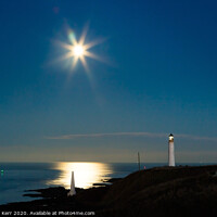 Buy canvas prints of Scurdieness Lighthouse in moonlight by Douglas Kerr