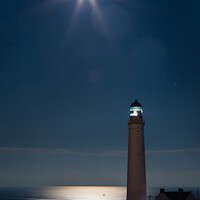 Buy canvas prints of Scurdieness Lighthouse in moonlight by Douglas Kerr