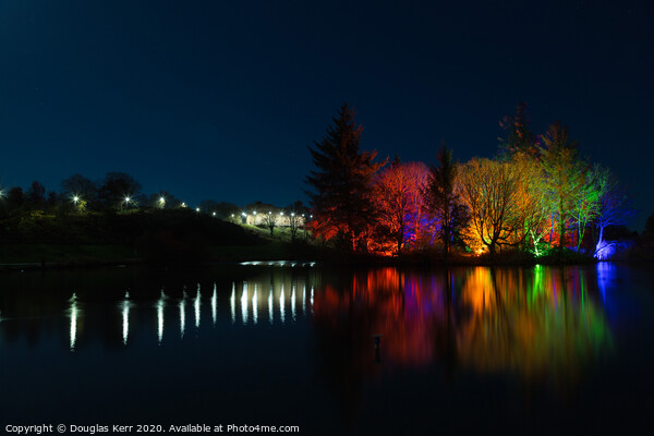 Keptie Pond light show, Arbroath Picture Board by Douglas Kerr