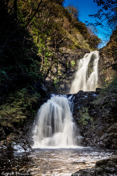 Rha Waterfall, Skye Picture Board by Douglas Kerr