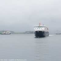 Buy canvas prints of Calmac ferries, MV Clansman arriving in Oban, MV Hebridean Isles by Douglas Kerr