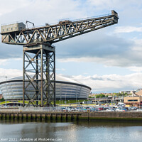 Buy canvas prints of Finnieston Crane & SEC Hydro, Glasgow, Scotland by Douglas Kerr