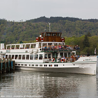 Buy canvas prints of The MV Swan docking at Lake Windermere by Douglas Kerr