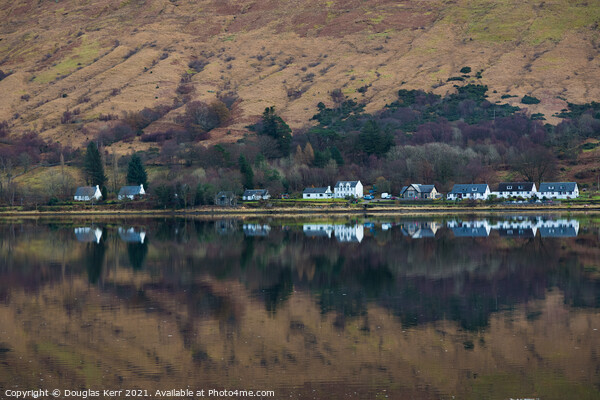 Cairndow, reflection in Loch Fyne Picture Board by Douglas Kerr