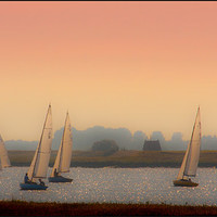 Buy canvas prints of Sunset sailing by Mike Sherman Photog