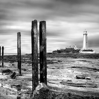 Buy canvas prints of St. Marys Lighthouse Whitley Bay by Mike Sherman Photog