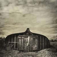 Buy canvas prints of Boat Shed Holy Island by Mike Sherman Photog