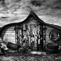 Buy canvas prints of Boat Shed, Holy Island by Mike Sherman Photog
