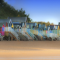 Buy canvas prints of Wells-Next-The-Sea Beach Huts by Mike Sherman Photog