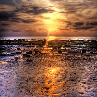 Buy canvas prints of Hunstanton Sunset by Mike Sherman Photog